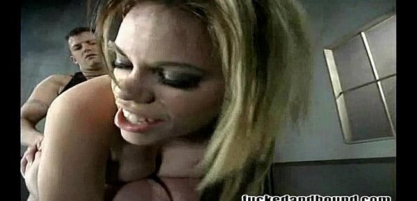  Self Admitted Suspended and Fucked Slave in Electro-Shock Pussy Play